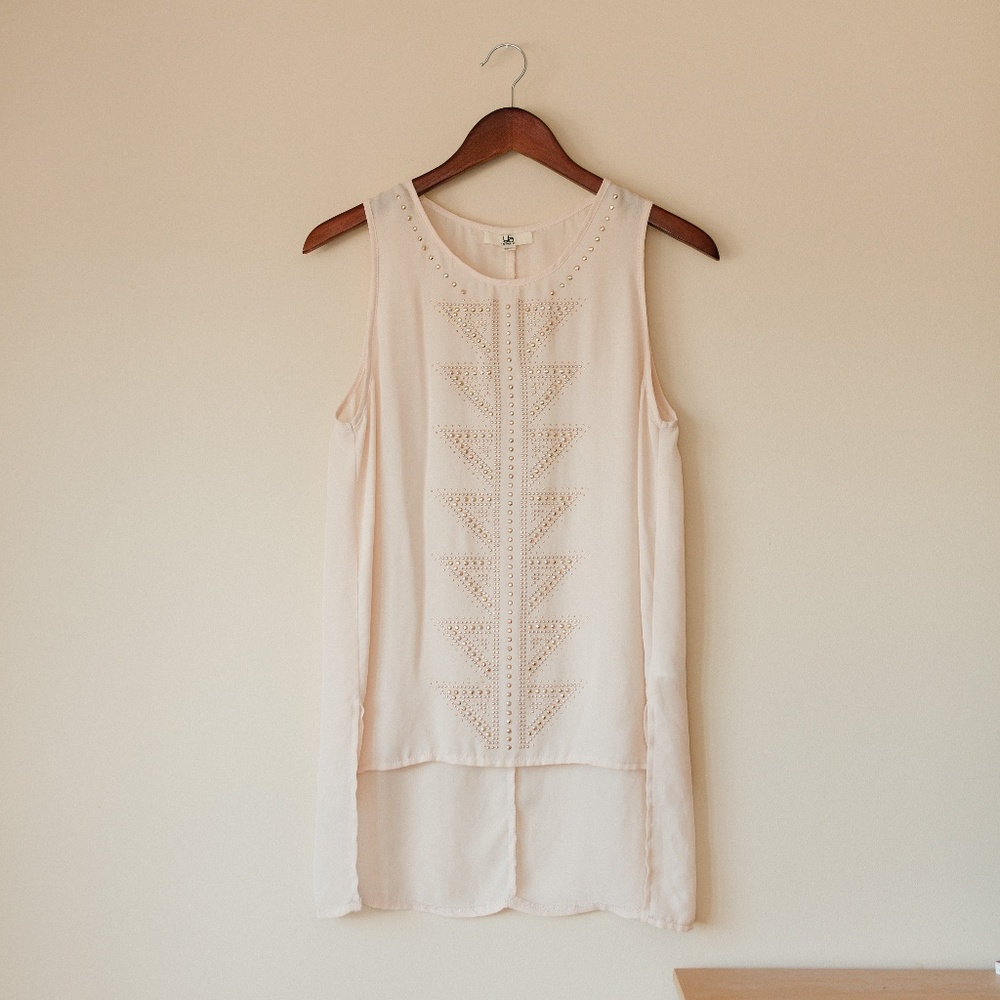 Ya Los Angeles - Champagne Color Sheer Top